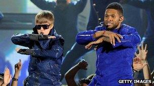 Justin Bieber and Usher