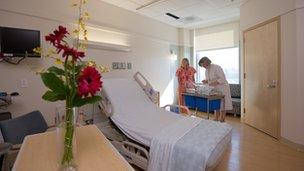 A room in Intermountain Healthcare hospital, Salt Lake City, Utah 13 June 2012