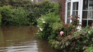 Flooding at Kate Fellick's home