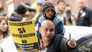 Immigration protesters in Los Angeles, May 2012