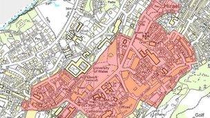 Map of dispersal area.