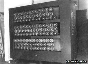 One of the original bombe machines