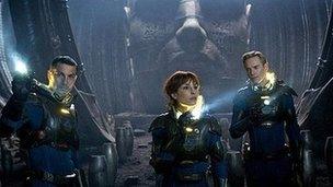 Logan Marshall-Green, Noomi Rapace and Michael Fassbender Prometheus