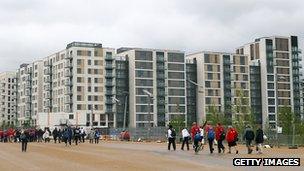 Olympic Park athletes' village in east London