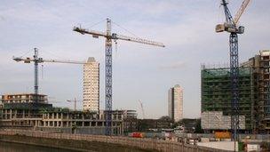 Housing construction in East London