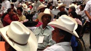 People attending the Pena Nieto event in Tampico