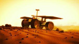 Mars vehicle illustrative