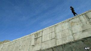 File photo of Iranian guard on the borders of Iran, Afghanistan and Pakistan