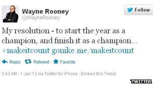 Wayne Rooney Nike tweet