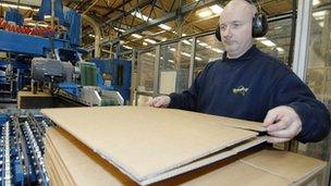 Worker at The Boxshop manufacturing facility