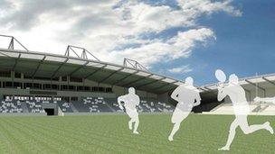 Artist's impression of the new stadium