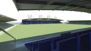 Artist impression of the new stadium