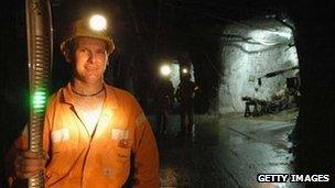 miner standing in copper mine