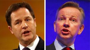 Nick Clegg and Michael Gove