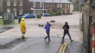 Talybont flooding