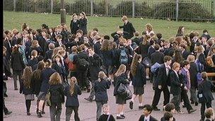 Pupils in playground