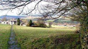 Potential development site at Hawes in the Yorkshire Dales