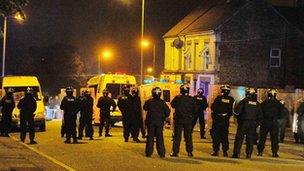 Police during the 2011 London riots