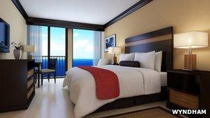 Wyndham hotel room
