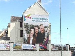 Irish Open sign in Portrush