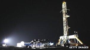 Fracking operation in Springville, Pennsylvania