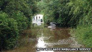 Submerged car, Frankley