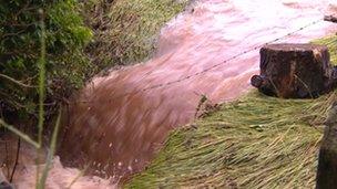 The stream where the man's body was found