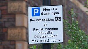 Permit holder sign