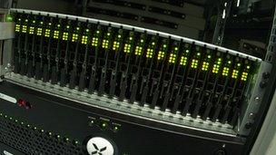 Rack of servers