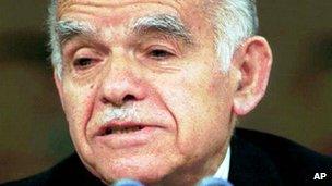 Yitzhak Shamir pictured in 1991