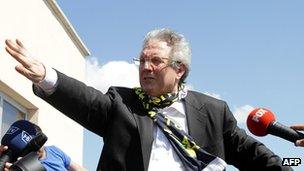 Fenerbahce president Aziz Yildirim outside the court in Istanbul (2 July)