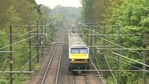 Rail service in east of England