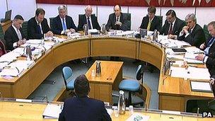 Bob Diamond being questioned by MPs on the Treasury select committee