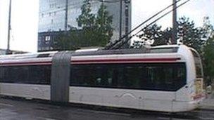 Trolleybus in Lyon, France