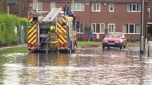 Flooded street