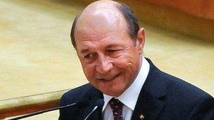 Romanian President Traian Basescu
