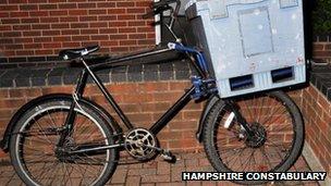 Police picture of delivery bike