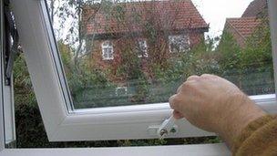 Double glazed window in house