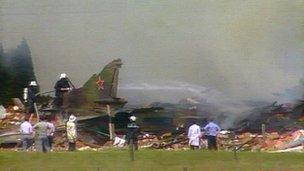 Crashed MiG in Belgium in 1989