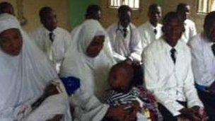 Trainee community health workers at a clinic in northern Nigeria