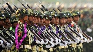 Burma military parade 2010