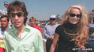 Mick Jagger and Jerry Hall