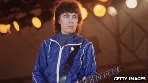 Bill Wyman on stage in 1982