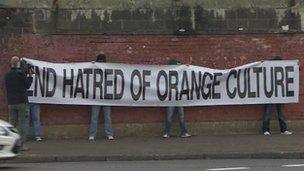 Loyalist protest in north Belfast