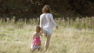 Mother and child on Hampstead Heath