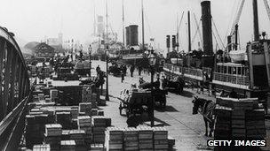 Liverpool docks circa 1900