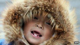 Six-year-old Inupiat boy