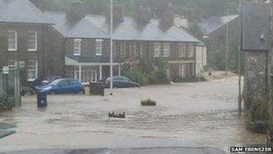 Flooding in Talybont