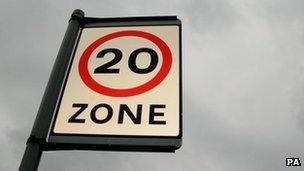 20mph sign