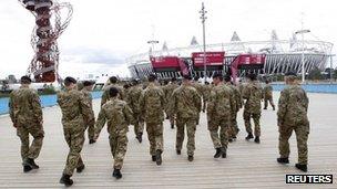 Soldiers at the Olympic Park